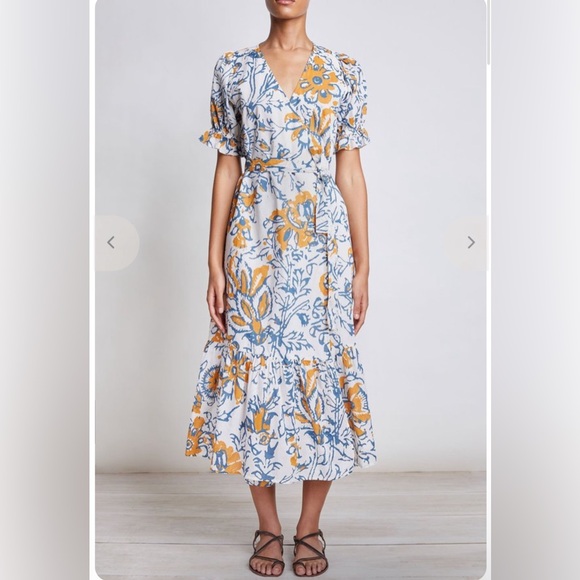 APIECE APART
MONTEROSSA DRESS - FLORES ORANGE Size 4 - Picture 3 of 7